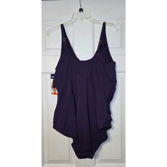 Lands End Womens Swimsuit Purple One Piece Size XXL NWT - Picture 2 of 4